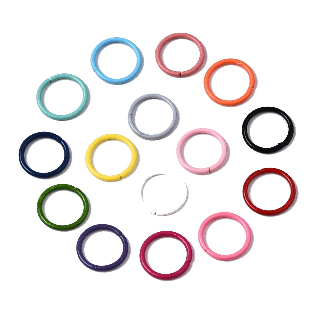Bunte Biegeringe 10x1mm 50 Stk/Beutel sortiert Bunte Biegeringe 10x1mm 50 Stk/Beutel sortiert