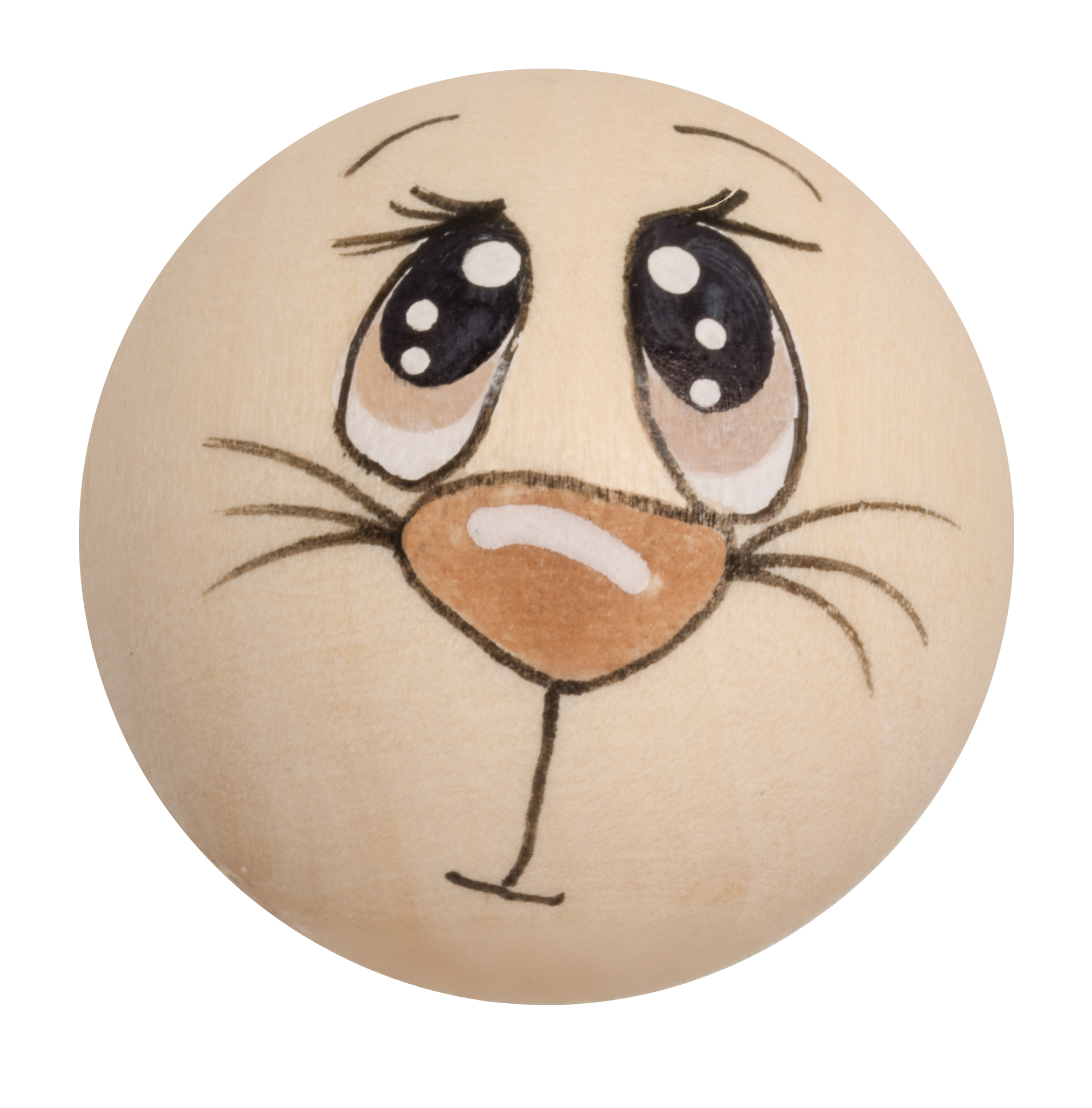 Handbemaltes Holzköpfchen Kürbis orange  20mm