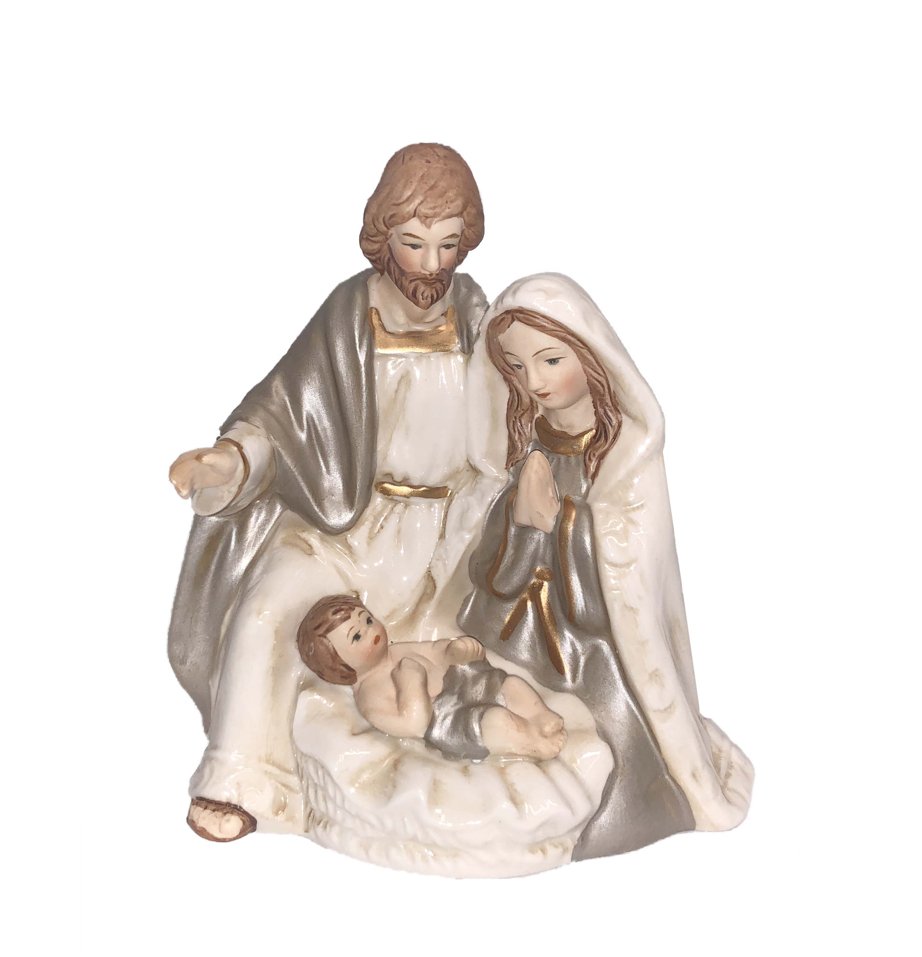 Krippenfigur heilige Familie Porzellan 14x13cm 