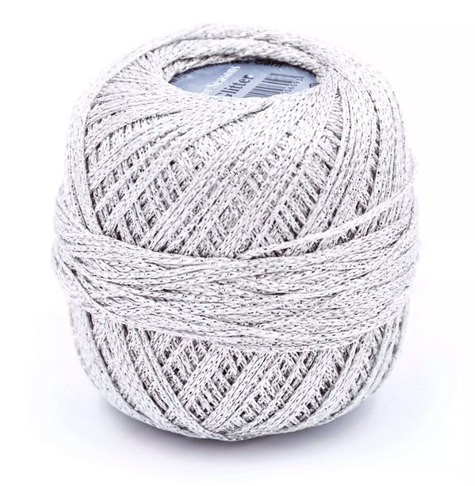 Häkelgarn Glitter uni, metallisiertes Garn 25g/110m Häkelgarn Glitter uni, metallisiertes Garn 25g/110m