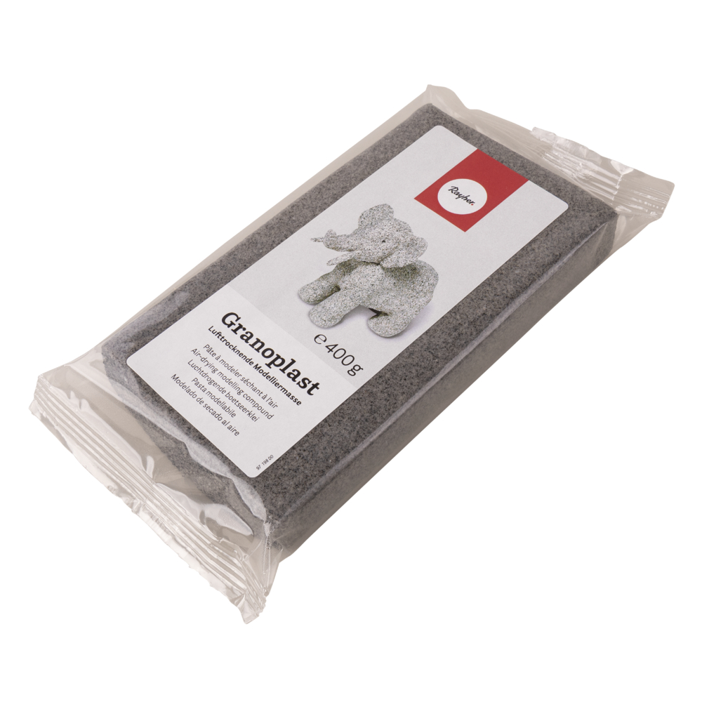 Granoplast - lufttrocknende Modelliermasse Granit-Optik grau Beutel 400g