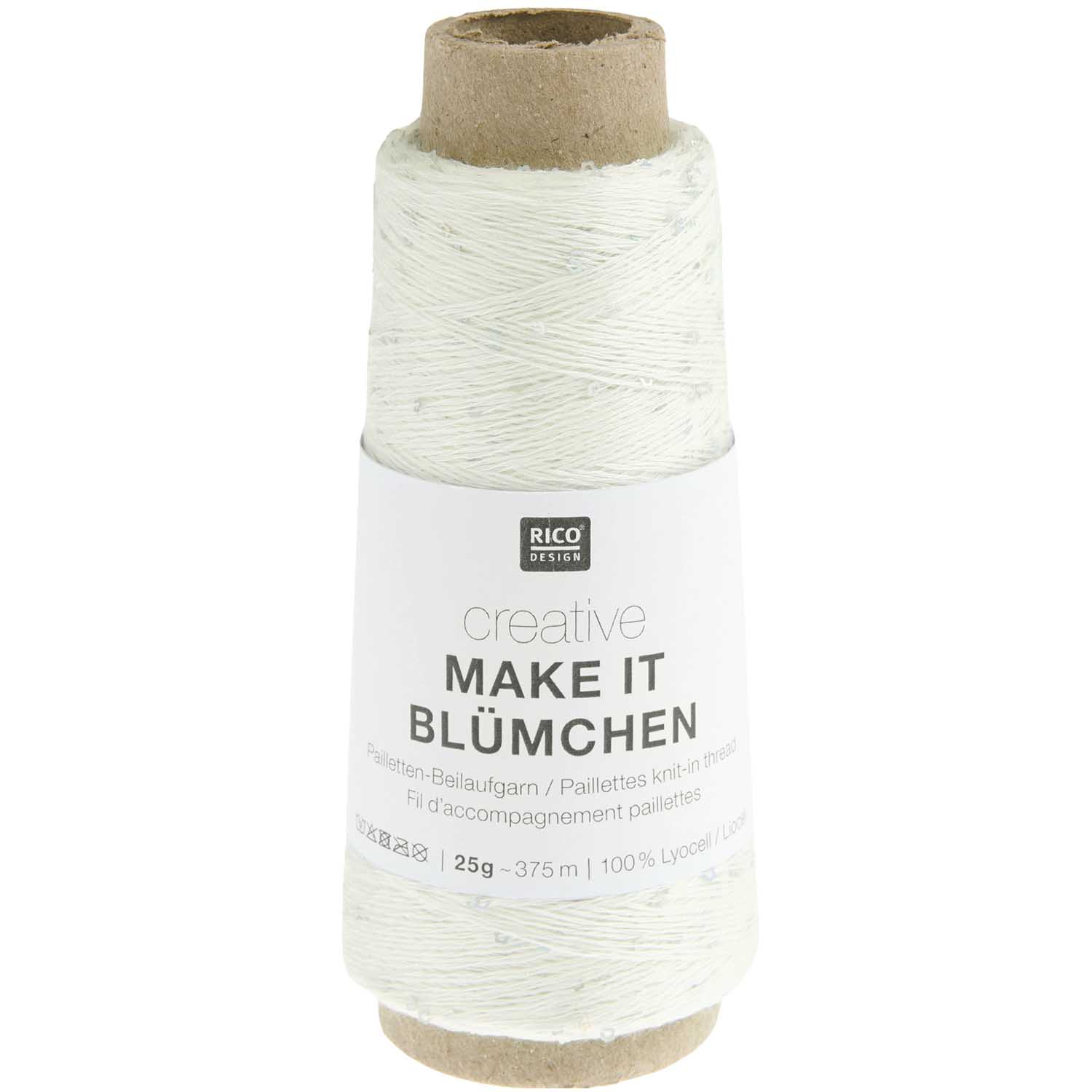 Creative Make It Blümchen Beilaufgarn mit Pailletten 25g 375m 