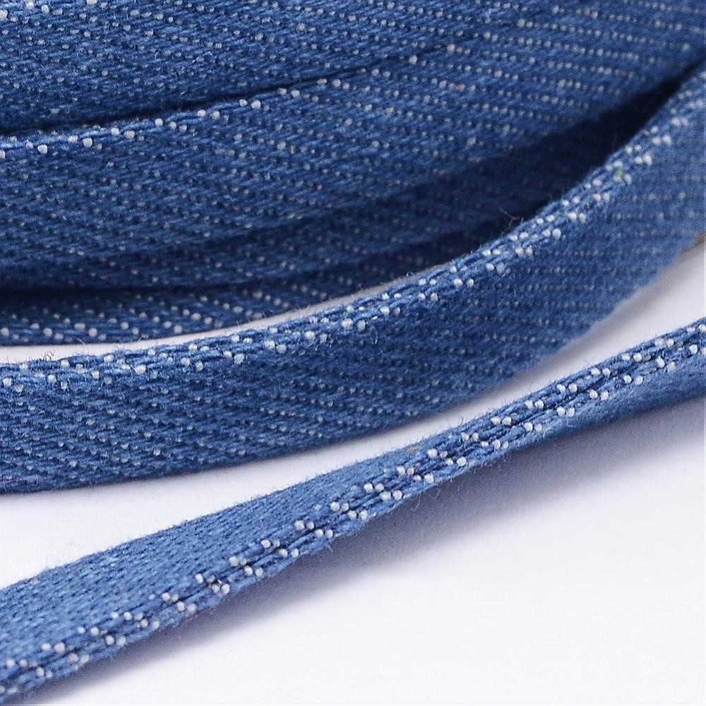 Jeans Band hellblau 10x2mm, Denim Cord, per Laufmeter