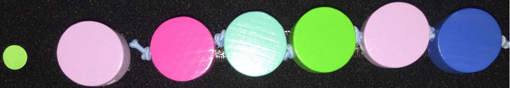 Schnulli Perle Scheibe, 11 verschiedene Farben