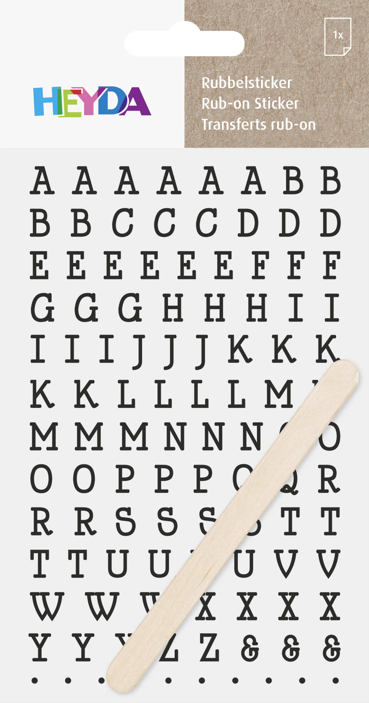 Rubbel-Sticker "Alphabet 2" 10x19cm