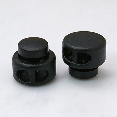 Acryl Kordelstopper 15mm, 2 Stück/Pkg.  schwarz Anorak Kordelverschluss