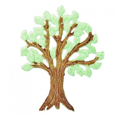 Wachsdekor Baum Frühling, 60x50 mm, 1 Stück