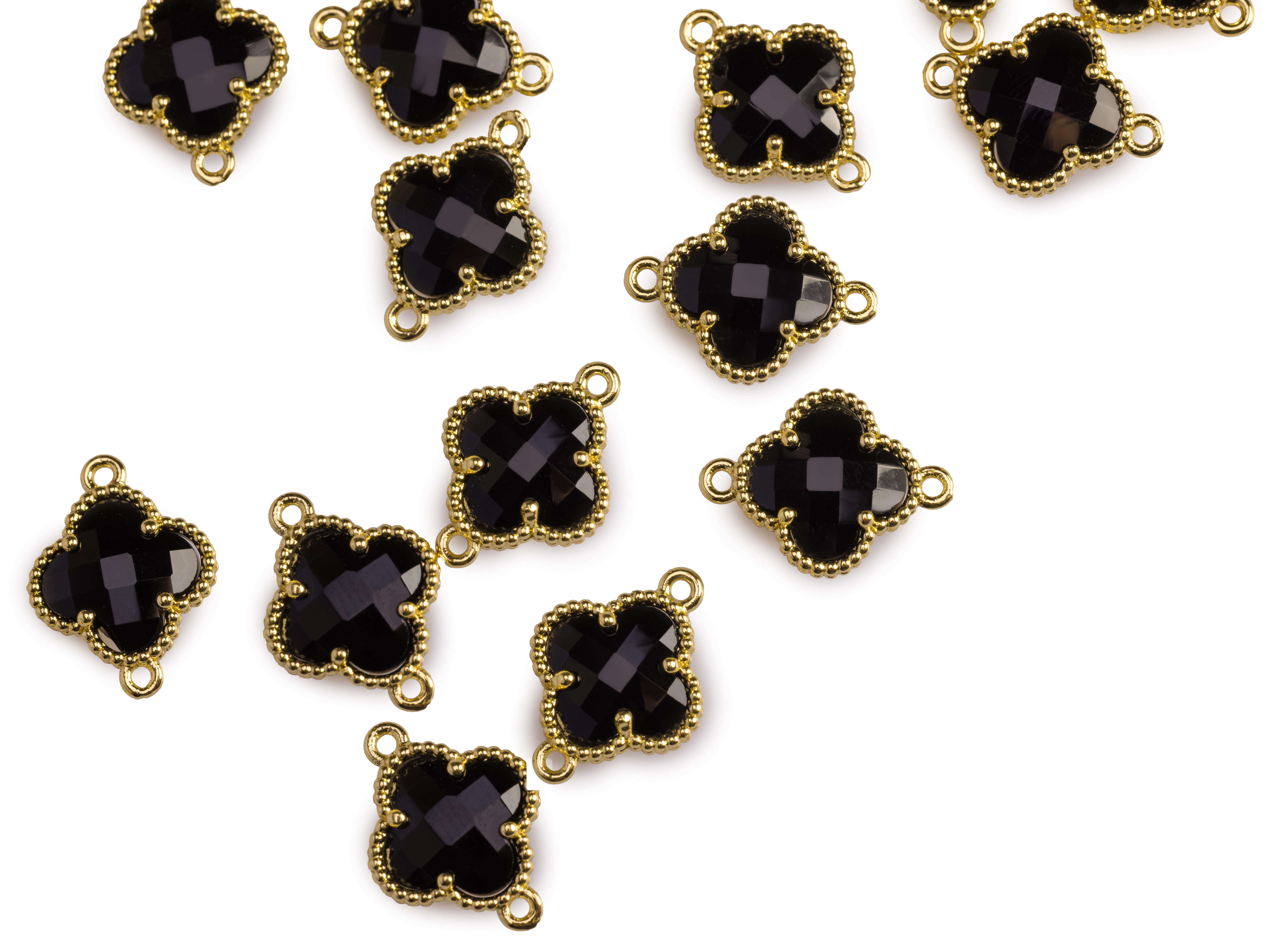 Metallzwischenteil Blume goldfarbig SCHWARZ 11mm 1 Stück Metallzwischenteil Blume goldfarbig SCHWARZ 11mm 1 Stück