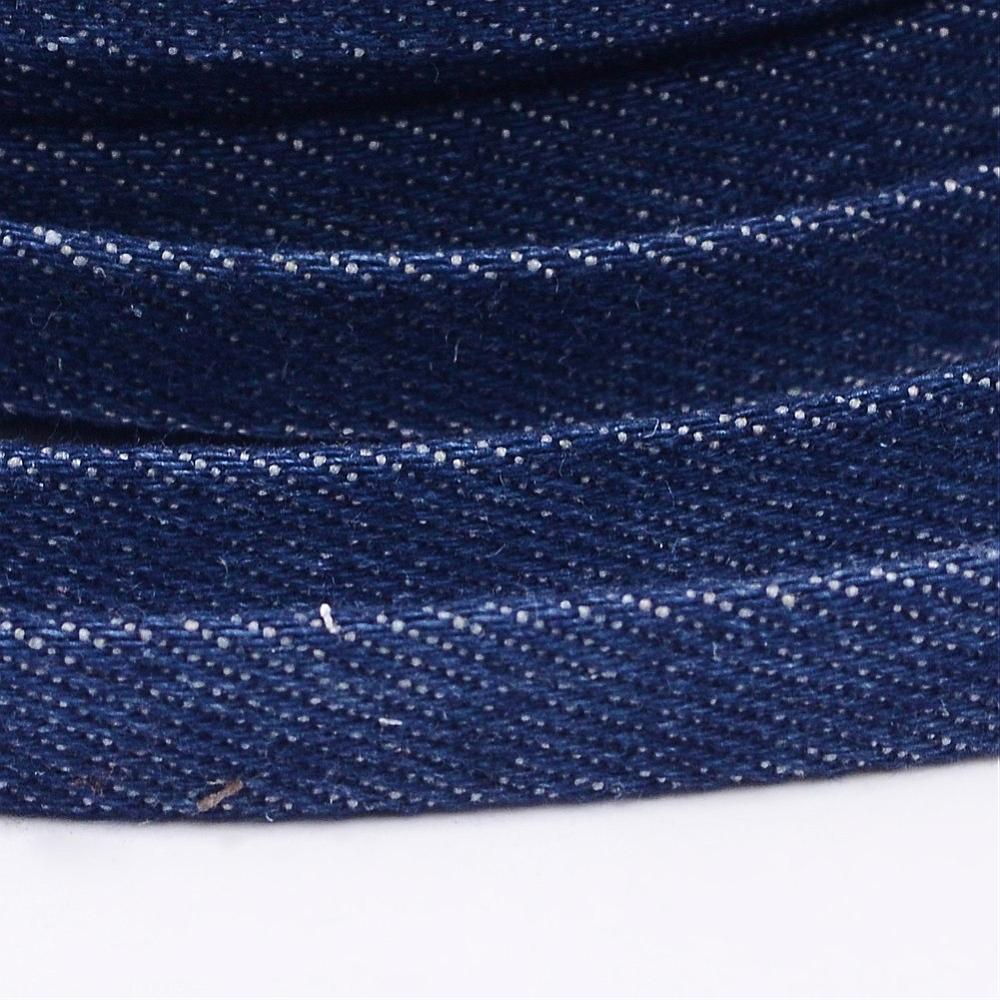 Jeans Band dunkelblau 10x2mm, Denim Cord, per Laufmeter