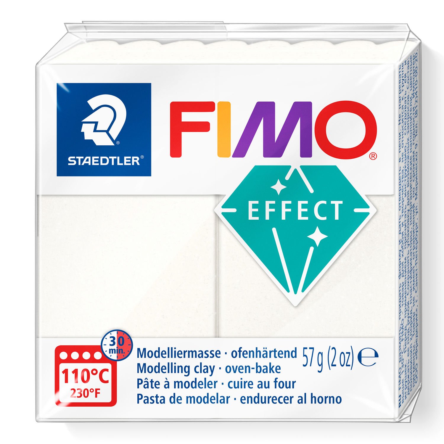 Fimo Effect metallic weiß