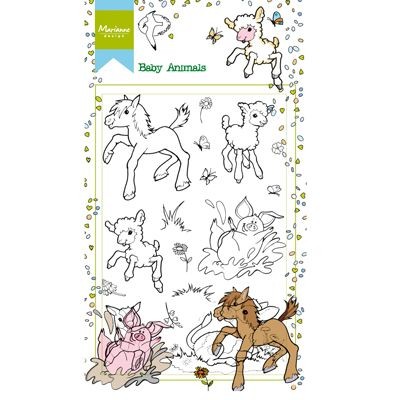Marianne Design Baby Animals Babytiere Silikonstempel Clear Stamp A6