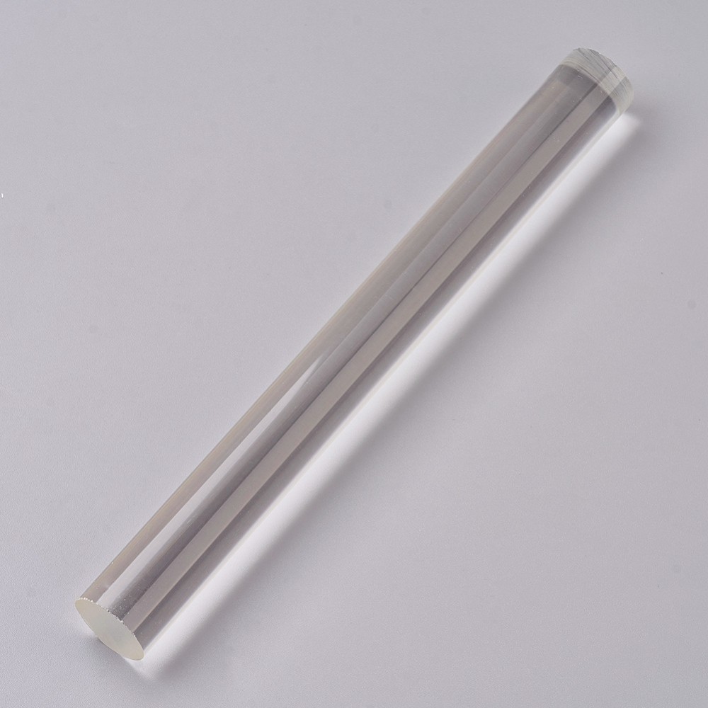 Acrylroller massiv glatt transparent 197x20mm Acrylroller massiv glatt transparent 197x20mm