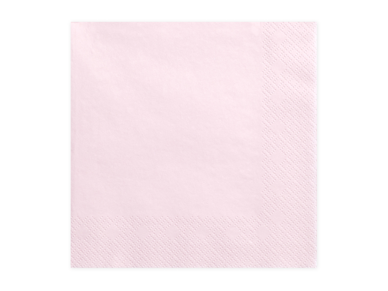Servietten light powder pink 3-lagig 33 cm 20 Stück/Packung