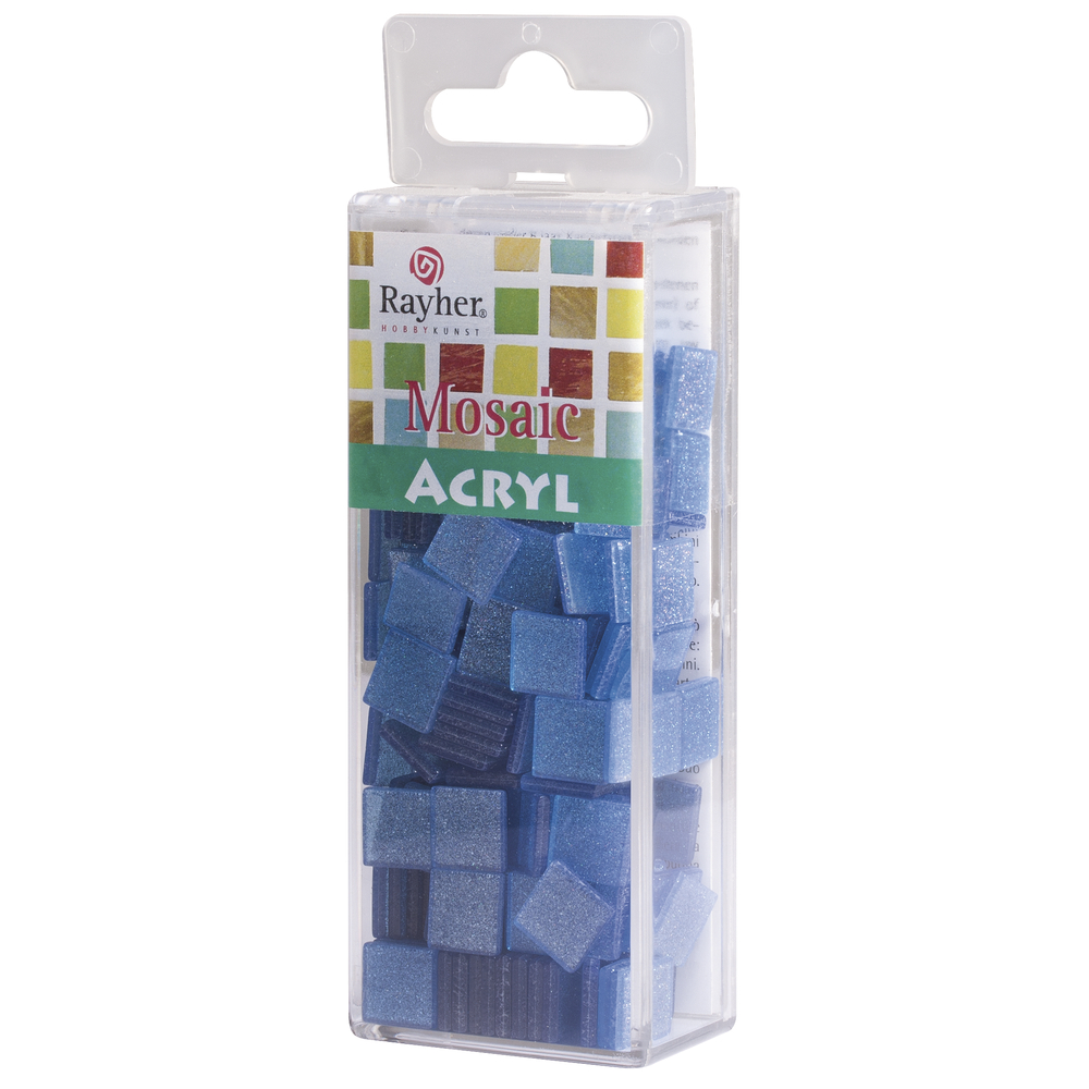 Acrylmosaik glitter l lagune 1x1cm, 50g/ca.205 Stk. Acryl-Mosaik