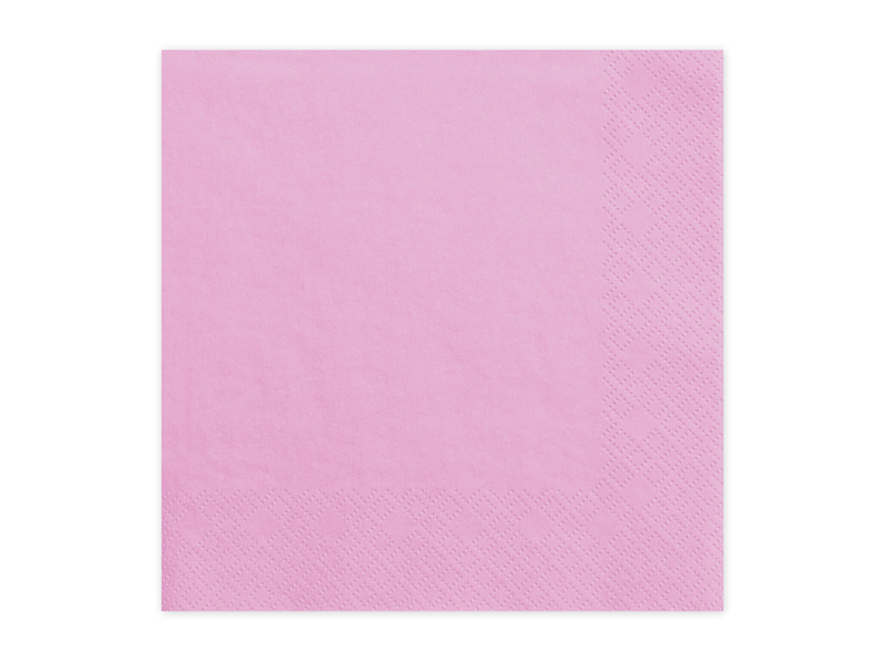 Servietten pink 3-lagig 33 cm 20 Stück/Packung