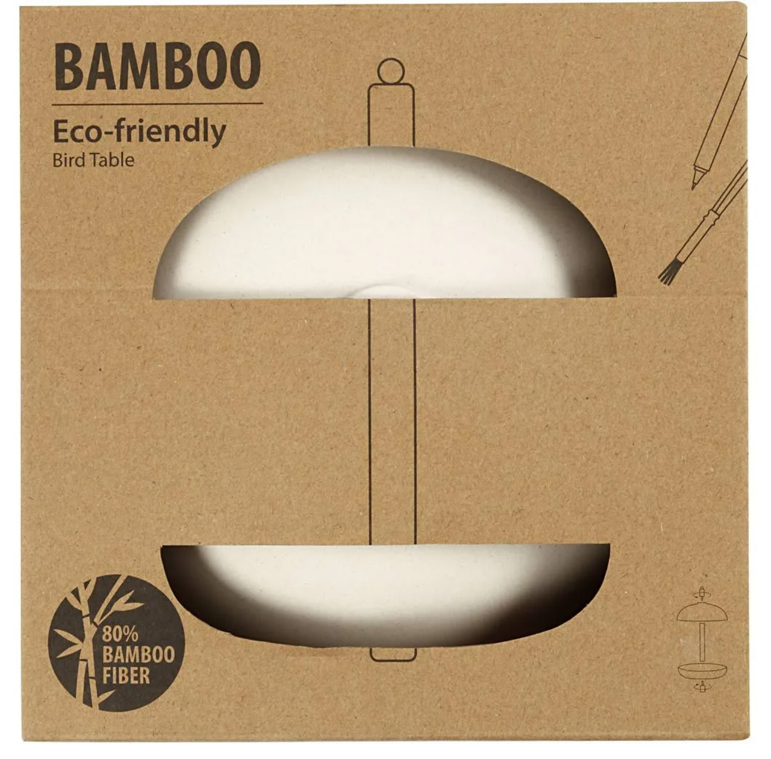 Vogelfutter-Station  Bambus eco friendly H 23,5cm D 20cm