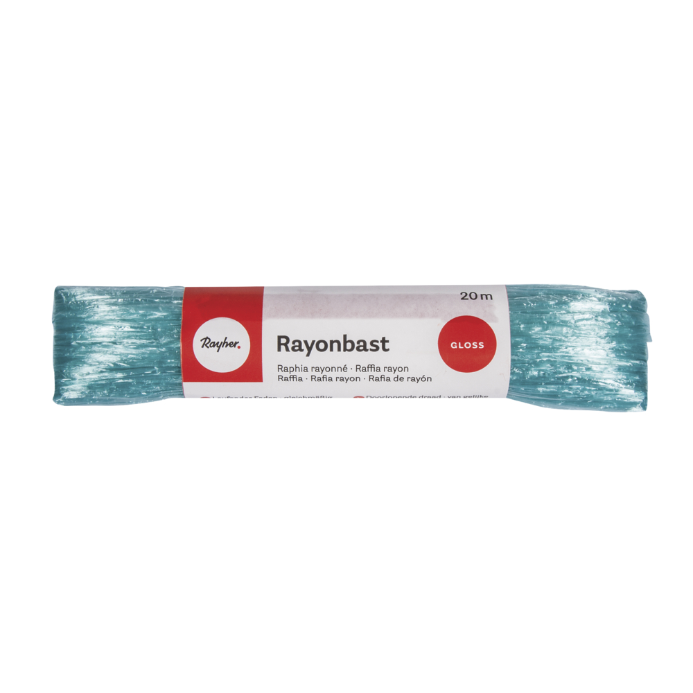 Rayonbast, hellblau 20m Kunstbast Raffia