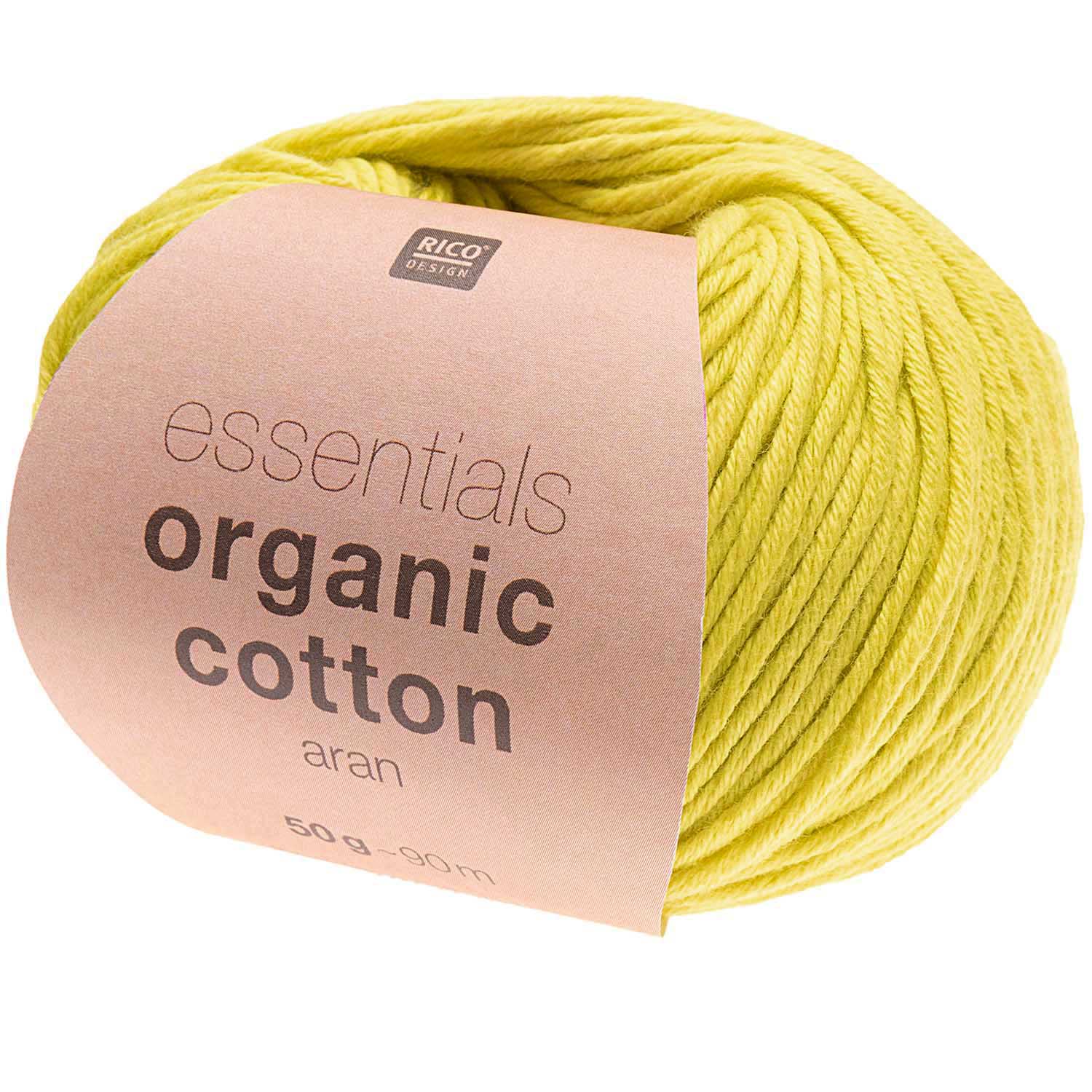 Rico Essential Organic Cotton aran Baumwollgarn 50g/90m Rico Essential Organic Cotton aran Baumwollgarn 50g/90m