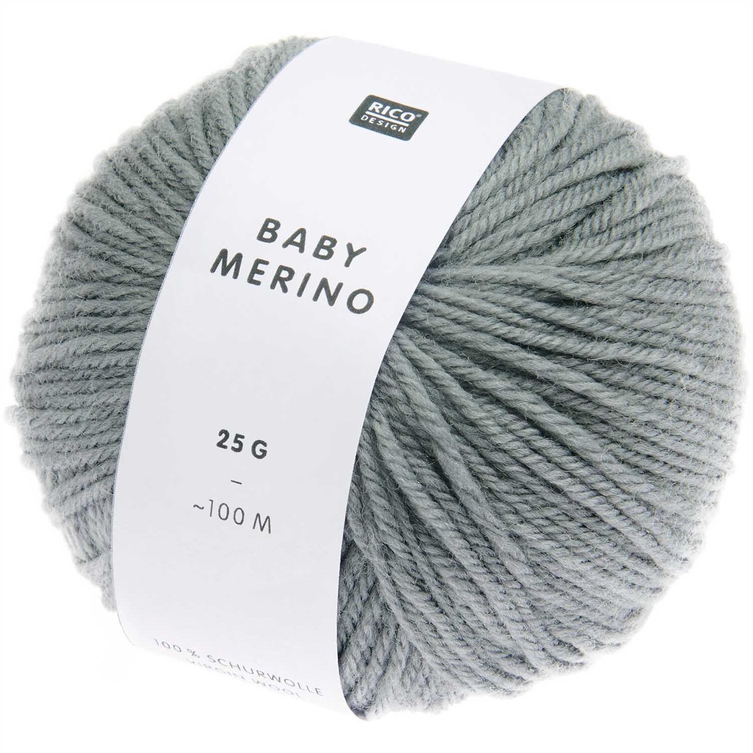 Rico Design Baby Merino GRAU 100% Schurwolle 25g 100m Rico Design Baby Merino GRAU 100% Schurwolle 25g 100m