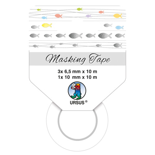 Masking Tape-Set Fische 4 Rollen bunt