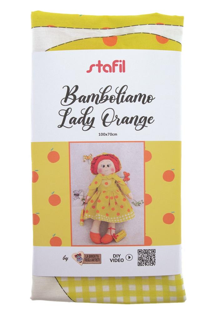 Bamboliamo LADY ORANGE Puppenstoff Näh-Set 100x70cm Bamboliamo LADY ORANGE Puppenstoff Näh-Set 100x70cm