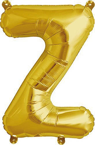 Foil Balloons Folienballone Alphabet ABC Buchstaben Zahlen gold 14"