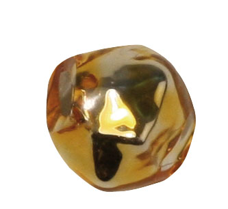 Hohlglas-Rautenperlen 5 mm, 42 Stück, gold