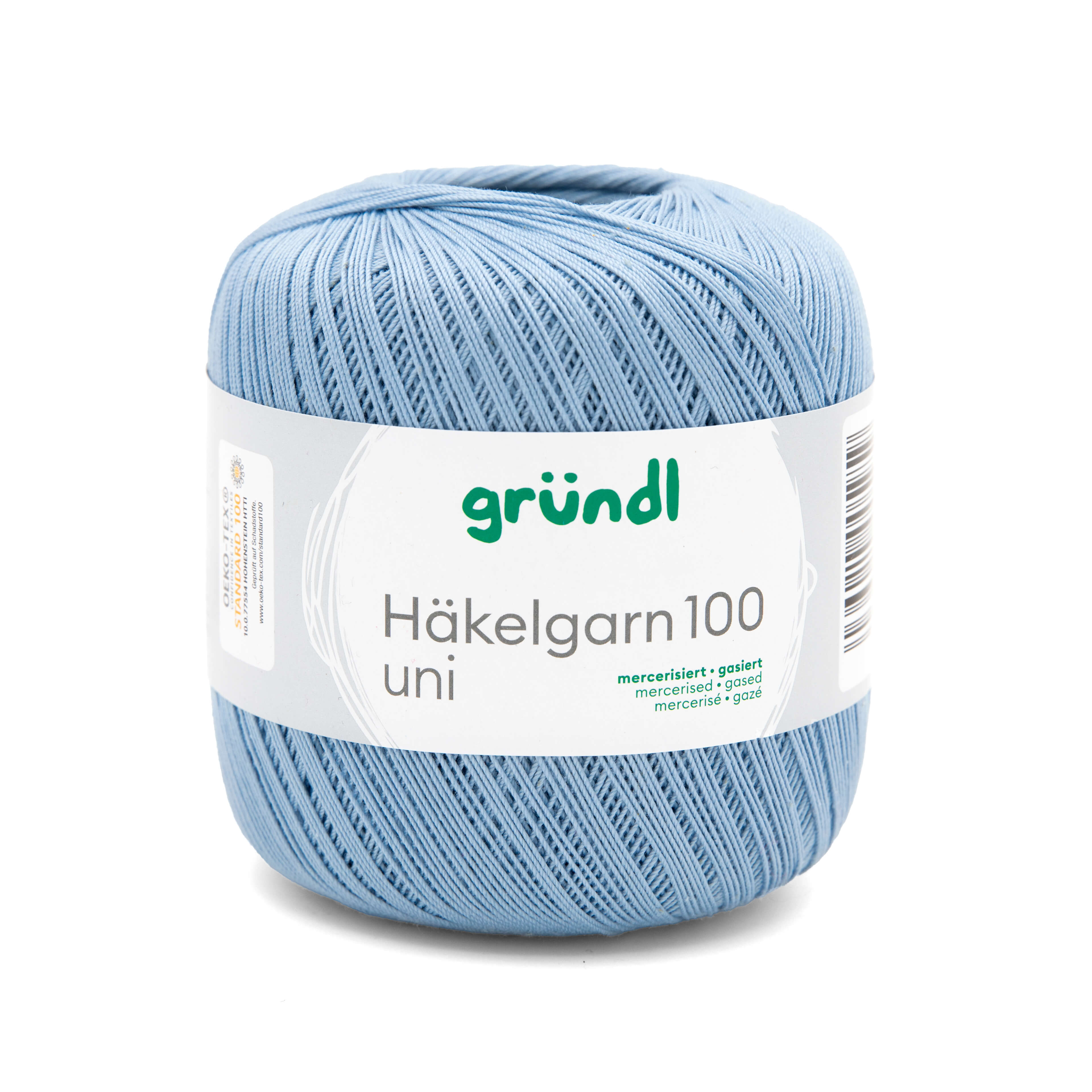 Gründl Häkelgarn 100 jeansblau mercerisiert gasiert 100% Baumwolle 100g/566m Gründl Häkelgarn 100 jeansblau mercerisiert gasiert 100% Baumwolle 100g/566m