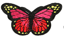 Patch Schmetterling pink rot