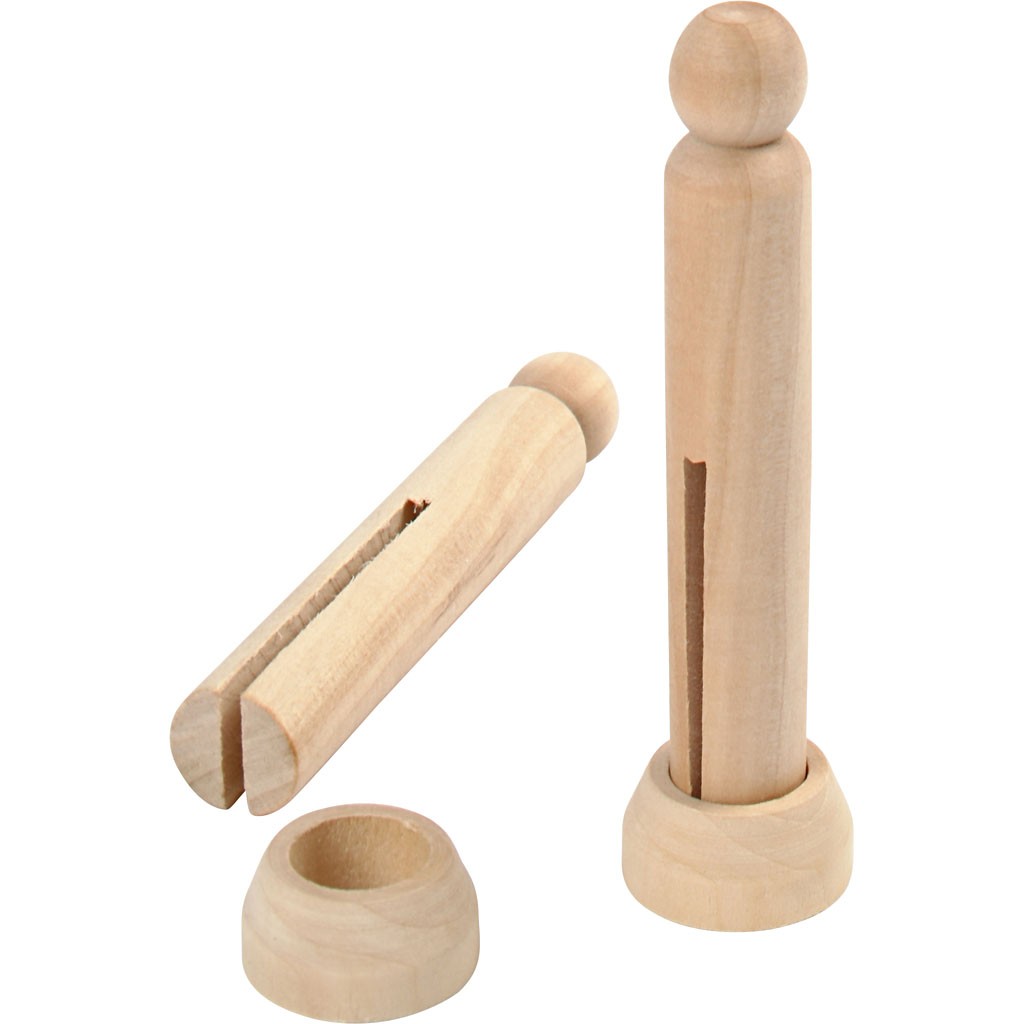 Wäscheklammern Clothes Peg Kluppen, natur, 5 Stk, 9,5cm