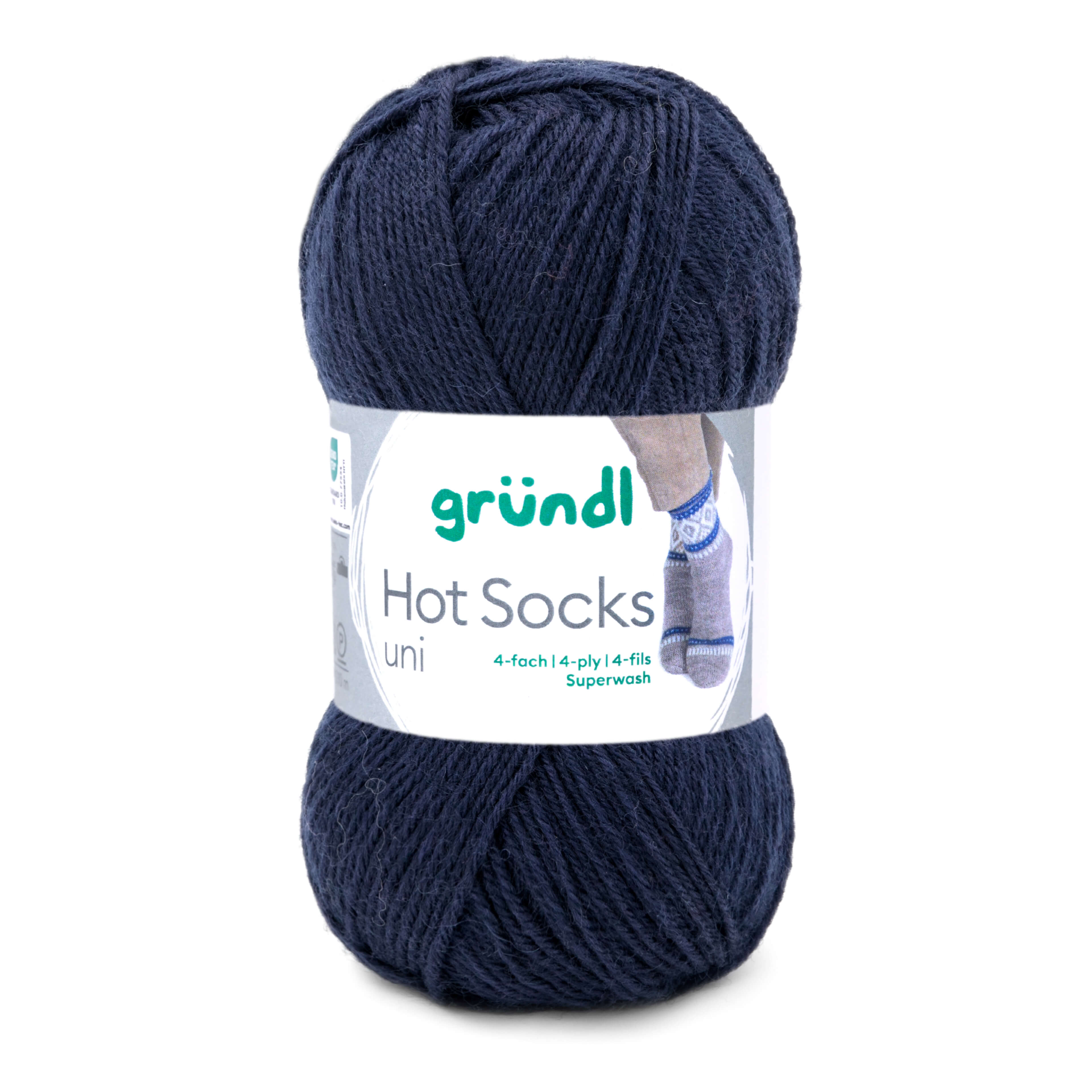 Hot Socks uni 50 Sockenwolle 4-fach superwash 50g/210m