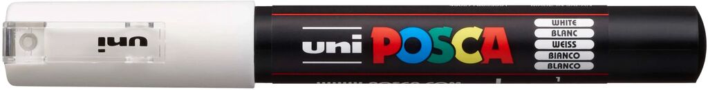 UNI POSCA Marker PC-1MC WEISS extra feine Spitze 0,7 - 1 mm UNI POSCA Marker PC-1MC WEISS extra feine Spitze 0,7 - 1 mm