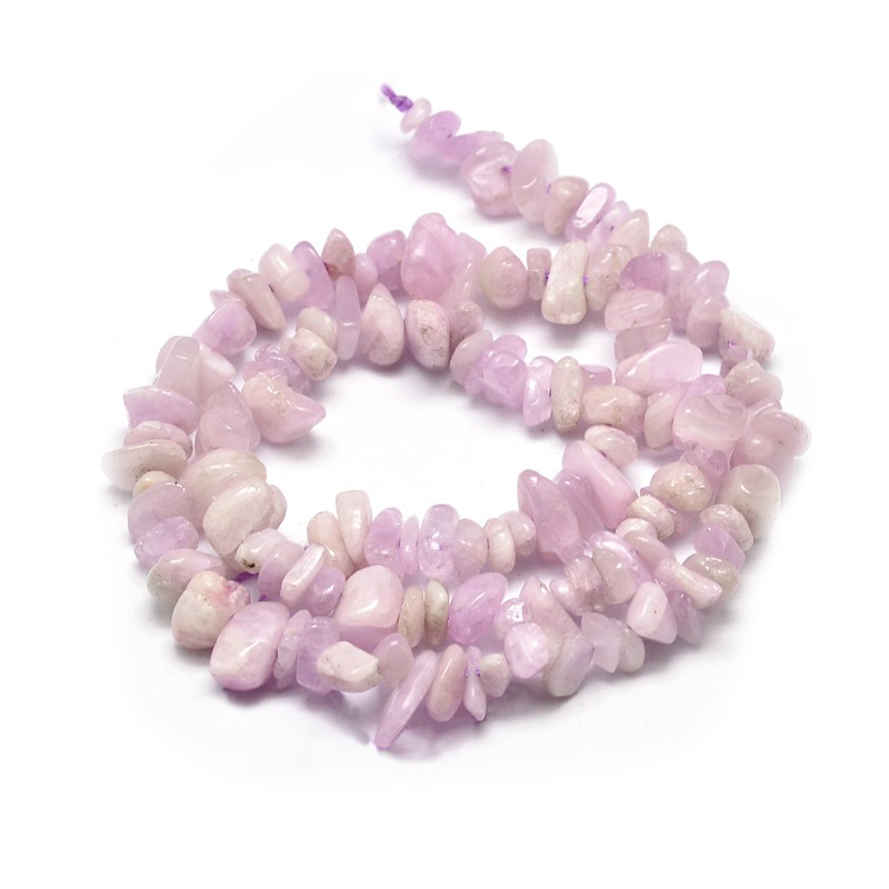 Kunzit Edelstein-Splitterkette 5-14mm, 40cm lila/rosa Lithion-Amethyst Lithiumamethyst Spodumenamethyst Triphan