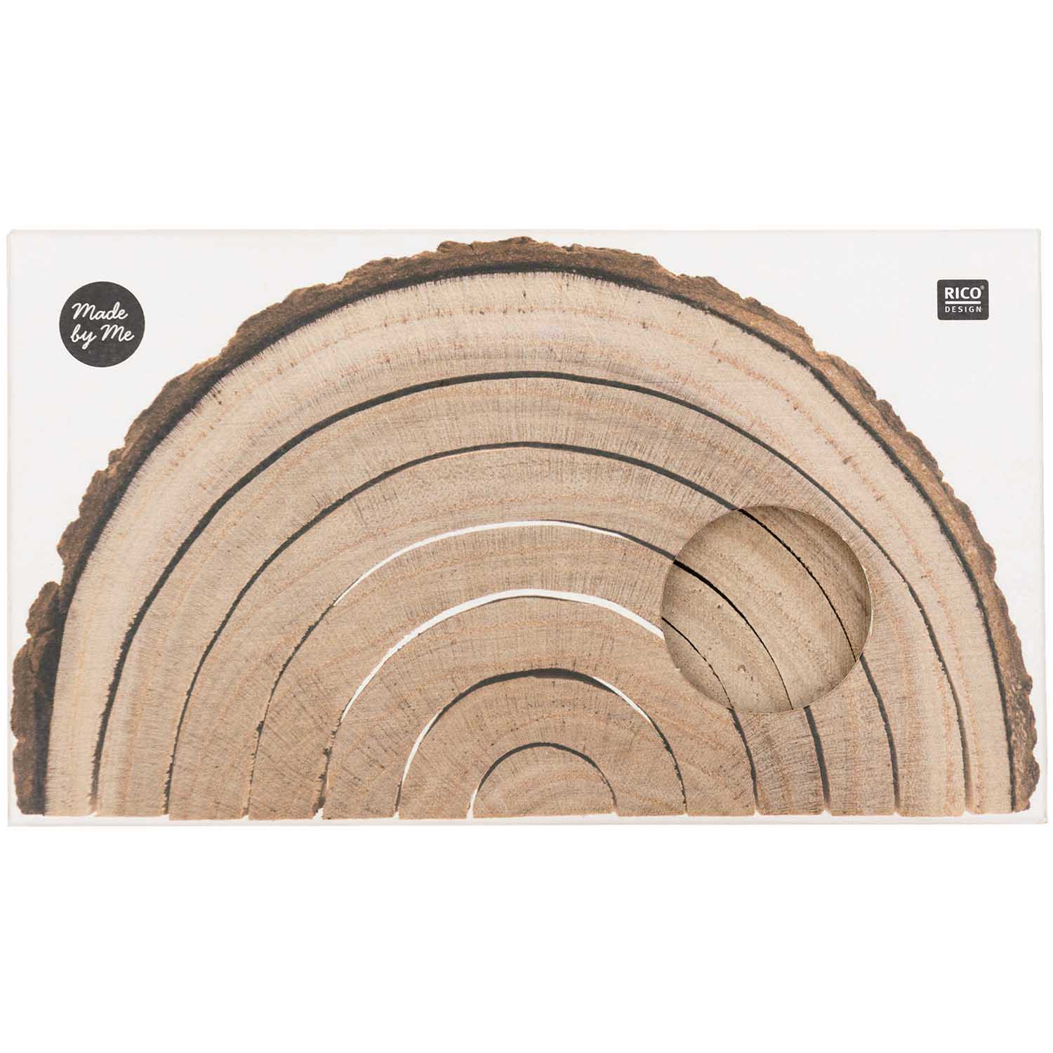 Holz-Regenbogen mit Rinde 14x8x5cm 7-teilig Holz-Regenbogen mit Rinde 14x8x5cm 7-teilig