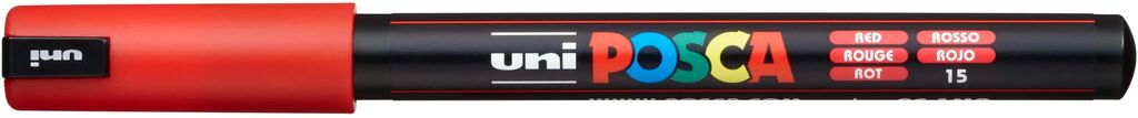 Uni Posca Marker PC-1MR ROT Extra feine Spitze 0,7mm Uni Posca Marker PC-1MR ROT Extra feine Spitze 0,7mm