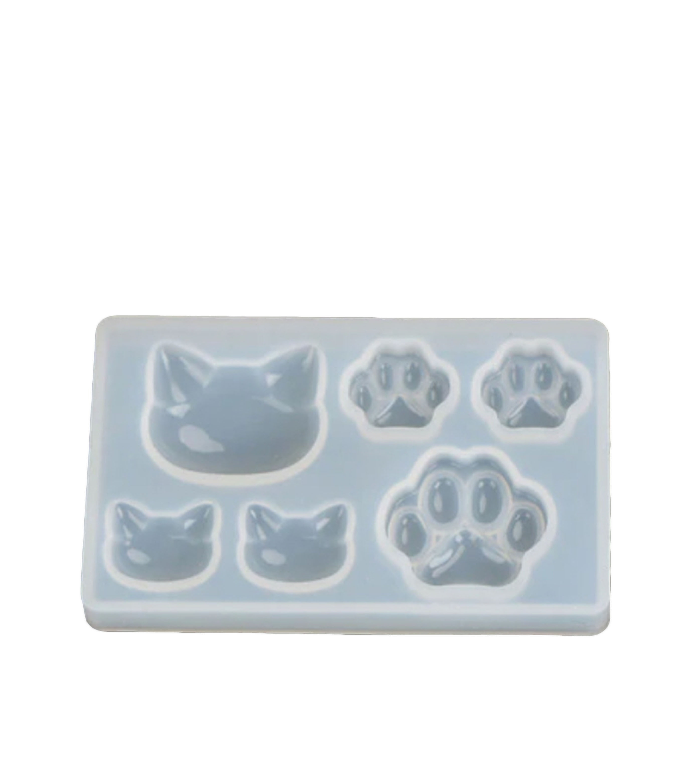 Silikon-Gießform Katze Pfoten 7,8x4,8cm
