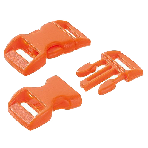 Survival Klickschnalle 20 mm,  orange, 5 Stück/Btl