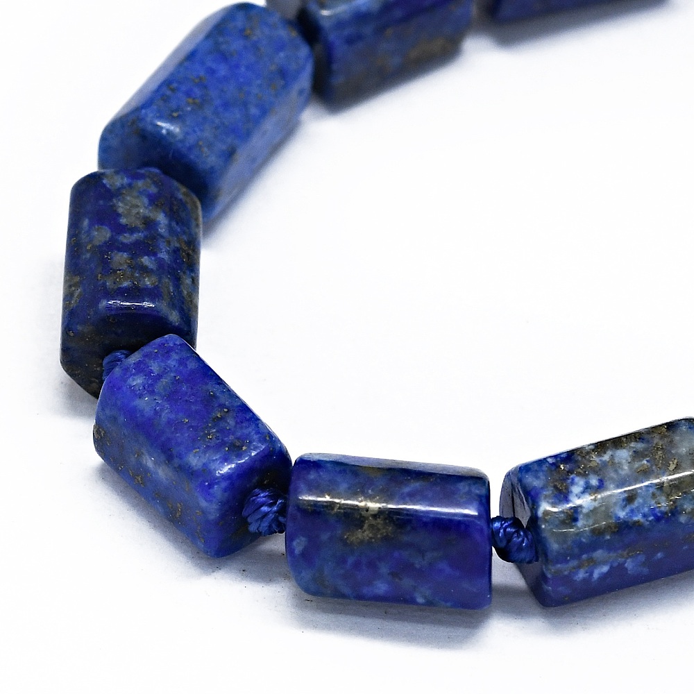 Natürlicher Lapis Lazuli Edelsteinperlen Quader 11~13x6~8x6~8mm 29 Stück/Strang