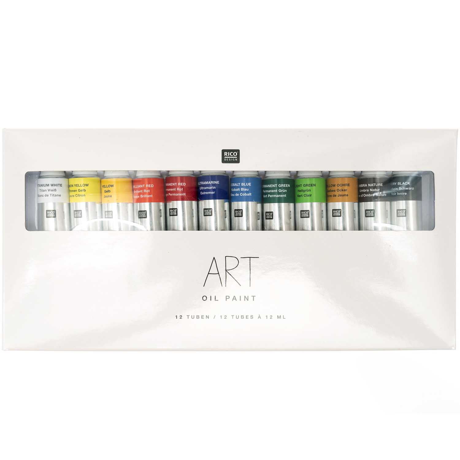 ART Ölfarben Set 12 Farbtuben á 12ml