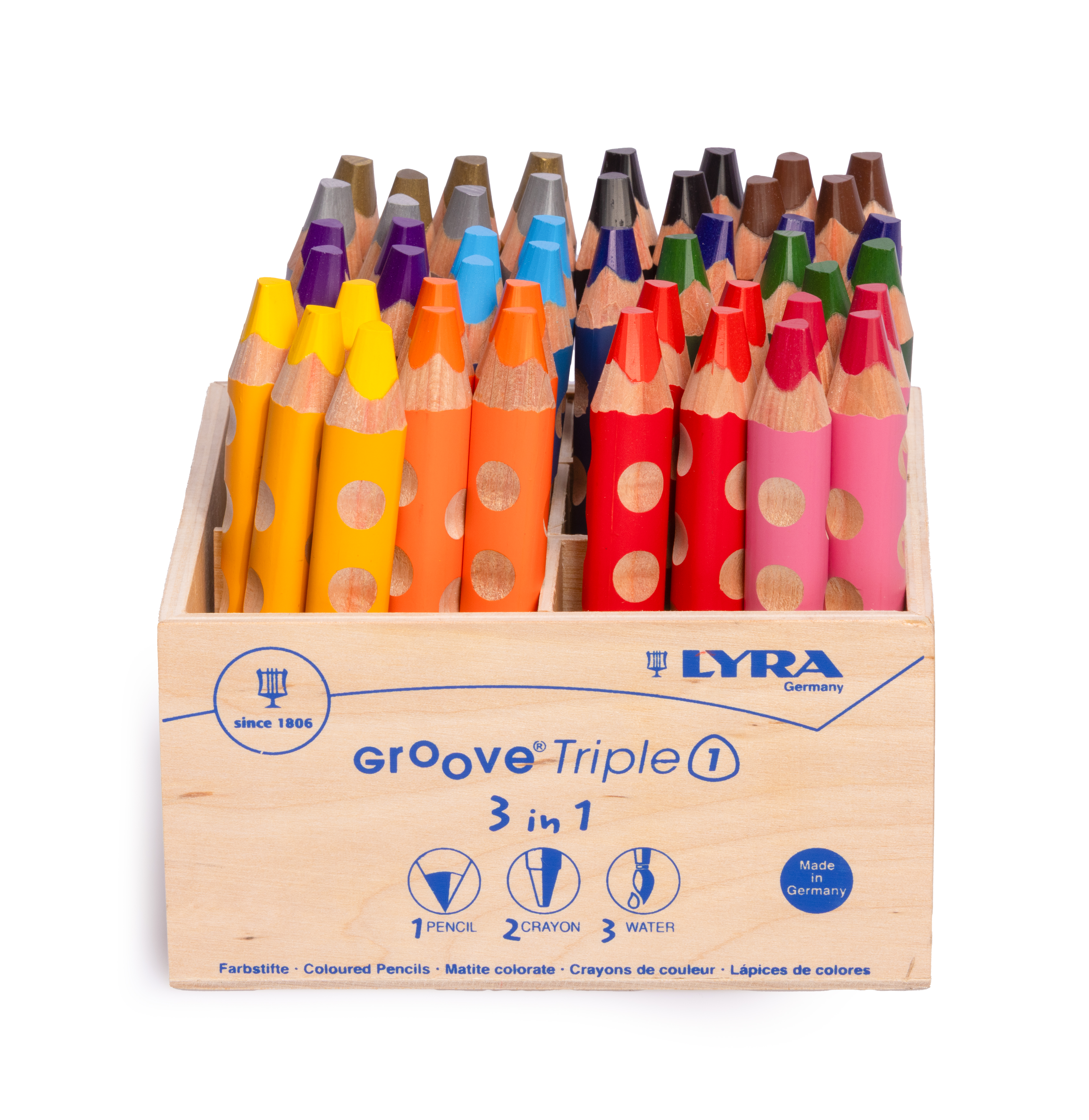 LYRA Groove Triple One Maxipackung SET Holzaufsteller 48 Stifte LYRA Groove Triple One Maxipackung SET Holzaufsteller 48 Stifte