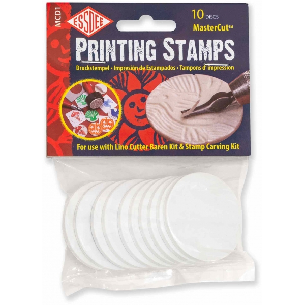 Master Cut Printing Stamps  rund Druckstempel 10 Stück 5cm