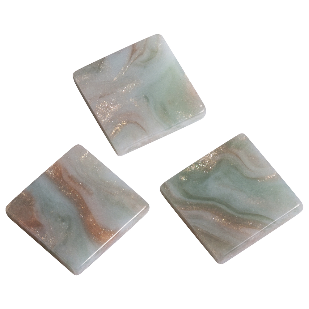 Acrylmosaik marmoriert jade, 1x1cm, 50g/ca. 205 Stück Acryl-Mosaik