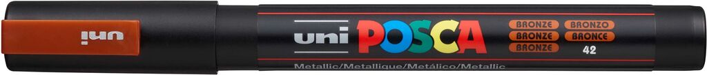 UNI POSCA Marker PC-3M METALLIC BRONZE Rundspitze 0,9-1,3mm UNI POSCA Marker PC-3M METALLIC BRONZE Rundspitze 0,9-1,3mm