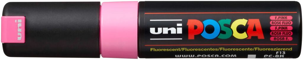 UNI POSCA Marker PC-8K NEON ROSA breite Keilspitze 8 mm UNI POSCA Marker PC-8K NEON ROSA breite Keilspitze 8 mm