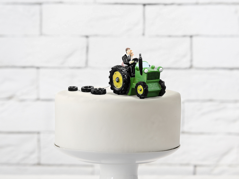 Cake Topper Traktor Brautpaar Figur Tortenfigur Tortenaufsatz