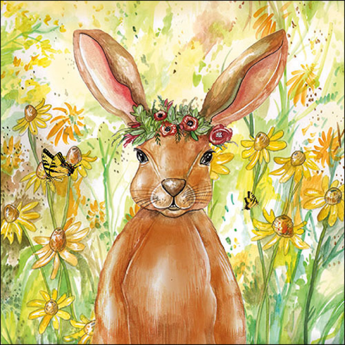 Servietten Flower Bunny 33x33cm 20 Stück 3-lagig 100% FSC 