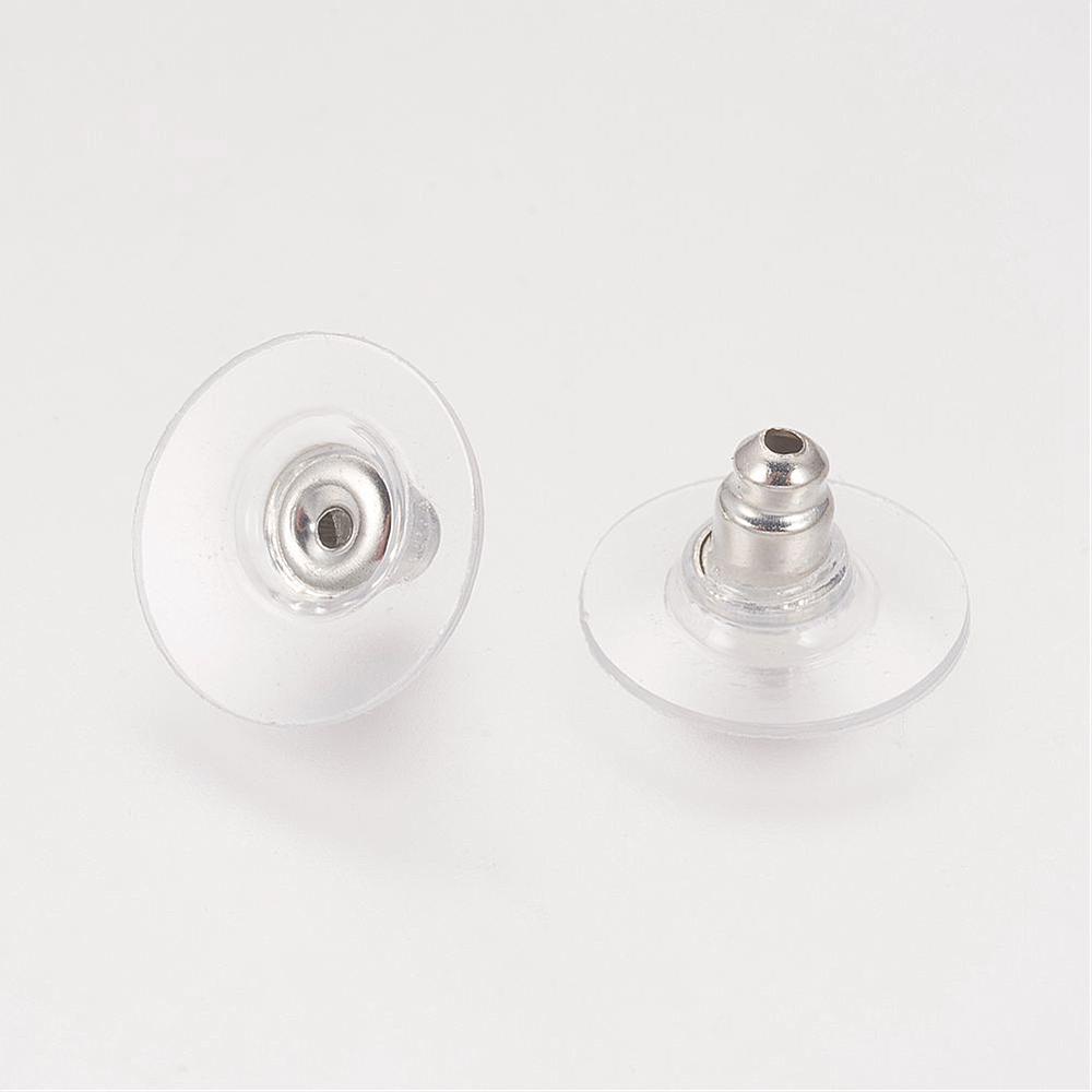 Ohrstecker 4mm Edelstahl mit Platine, 4 Paar/ Pkg. 