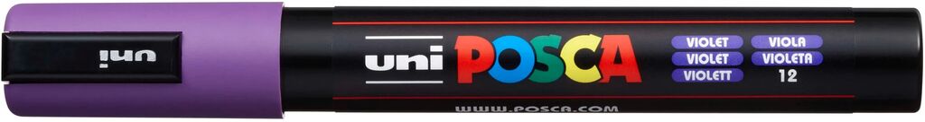 UNI POSCA Marker PC-5MC VIOLETT mittelfeine Spitze 1,8 - 2,5mm