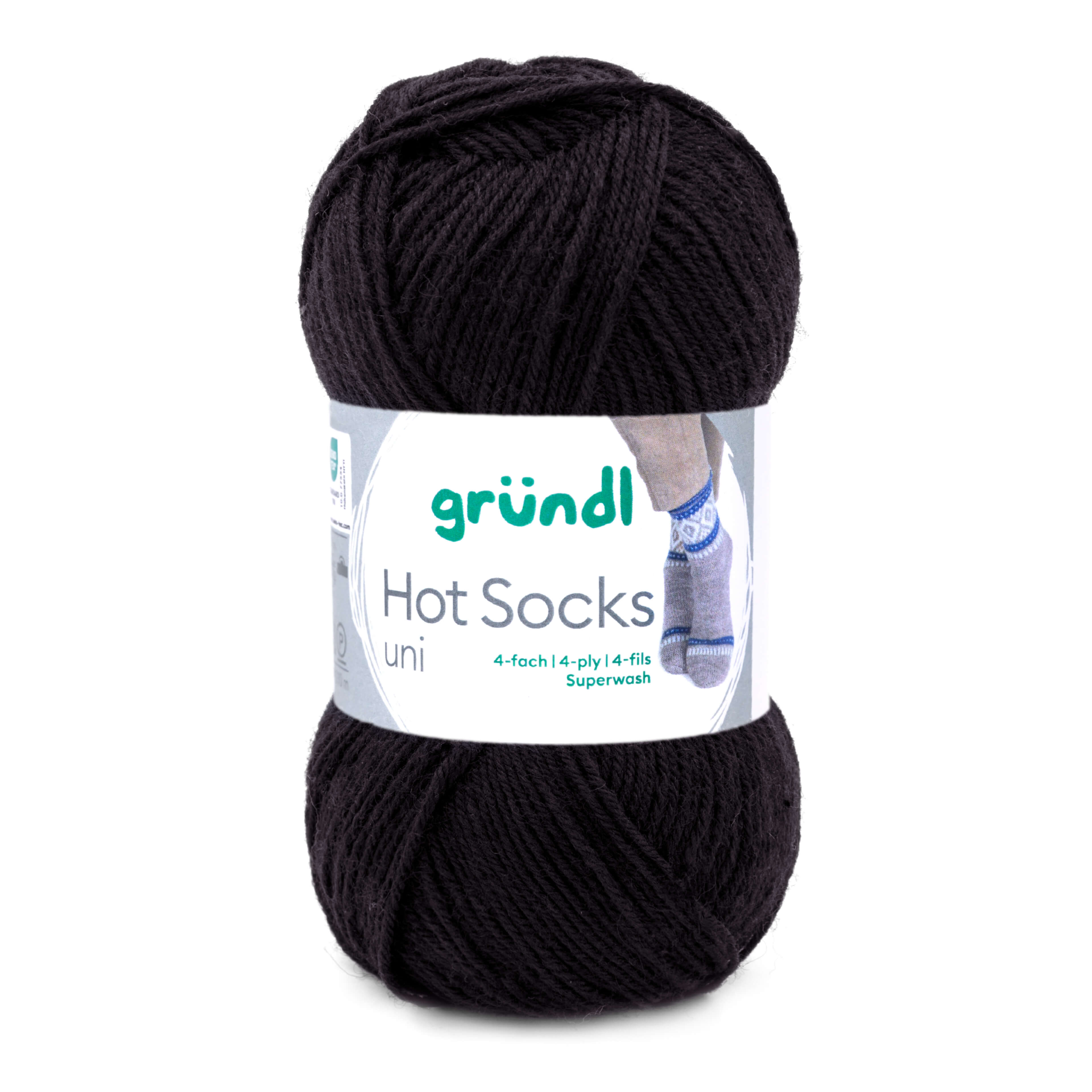 Hot Socks uni 50 Sockenwolle 4-fach superwash 50g/210m