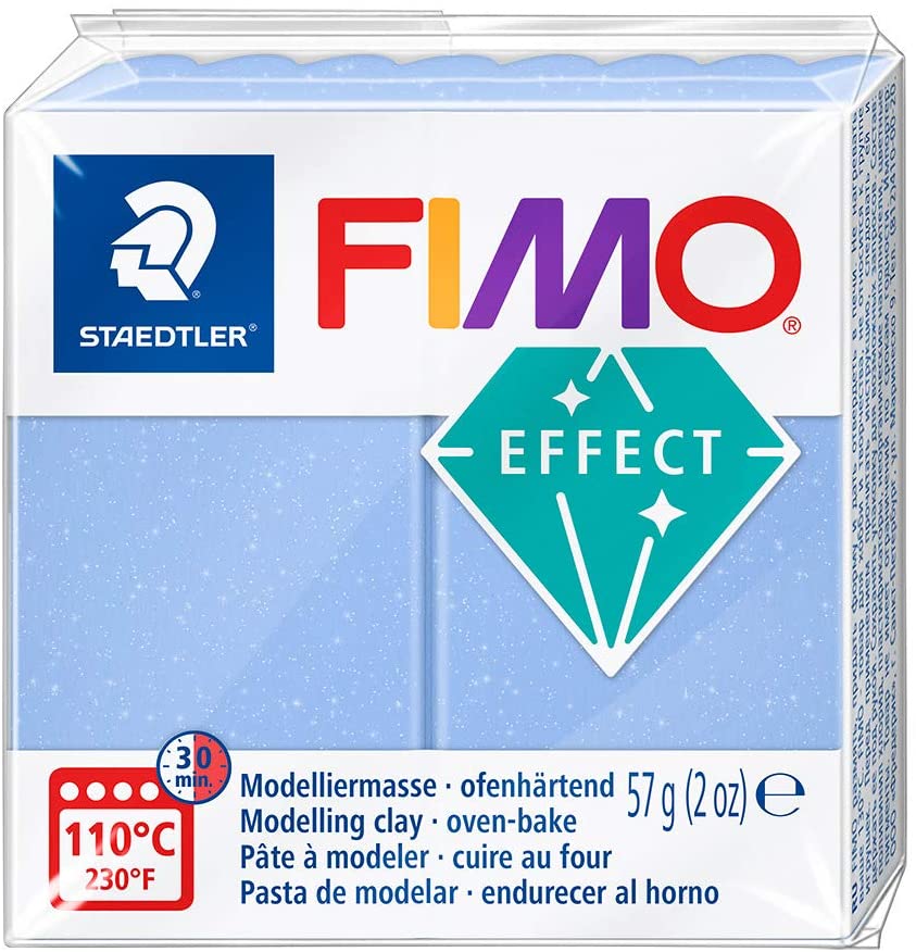 Fimo Diamantfarben Effekt, 56g, blau-achat